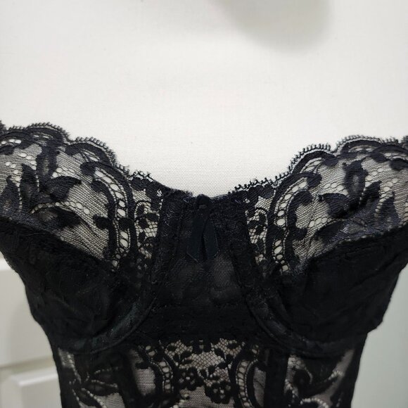 Fleur de Lace by Smoothie Black Bustier, Strapless and Backless Size 34B, NWOT - Picture 2 of 11
